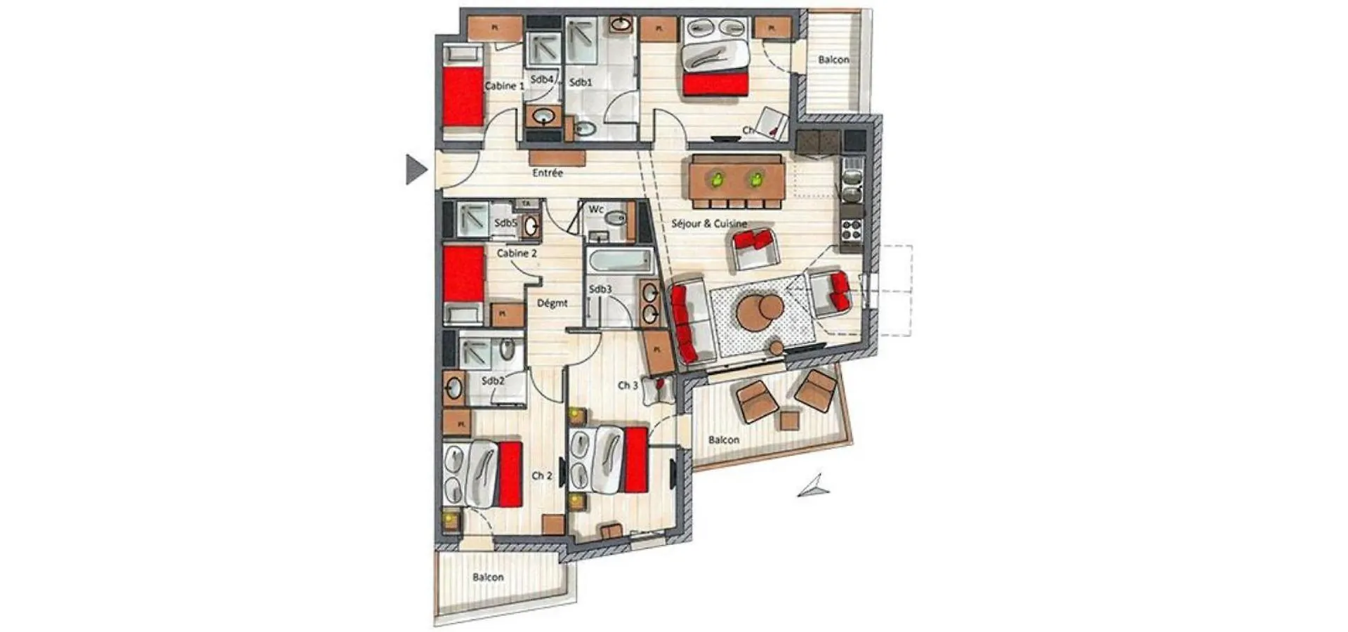 شقة Le C By Alpine Resorts كورشوفيل